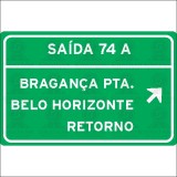Saída 74 A - Bragança Pta. / Belo Horizonte / Retorno